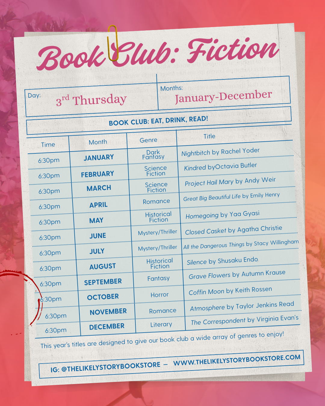 Perfect Pair Book Club Membership